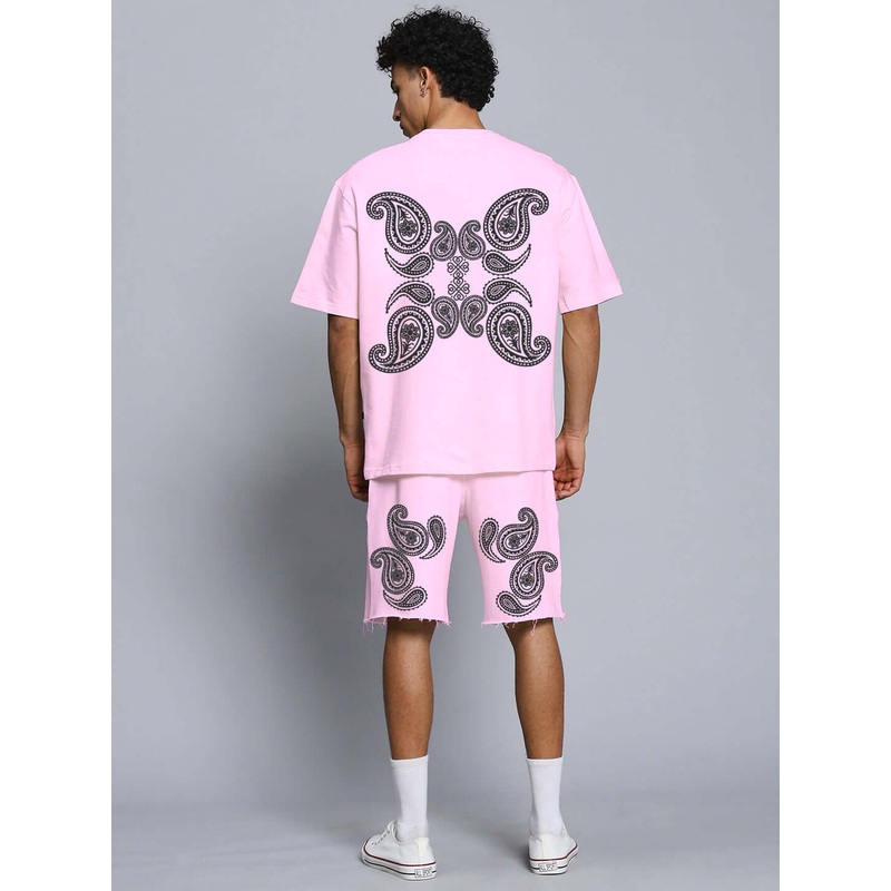 MESSI PAISLEY PRINT CO-ORD SET PINK XS