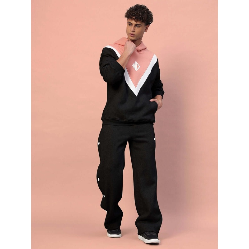 POLAR COLORBLOCK CO-ORD BLACK PEACH XS