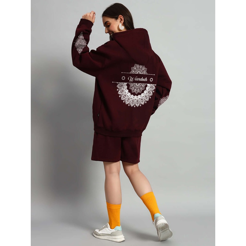 WOMEN’S YANTRA FLEECE CO-ORD SET WINE S