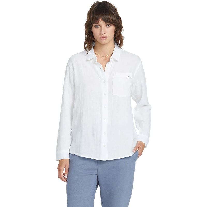 Volcom Lil Button Up Long Sleeve Shirt – Women’s