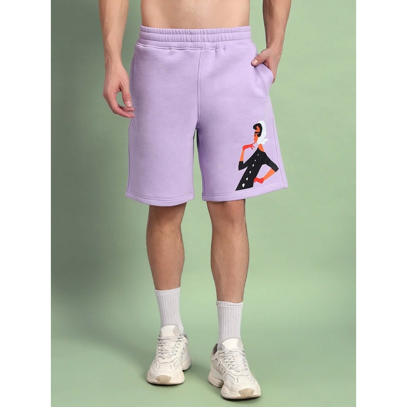 WEARDUDS RITZY FLEECE SHORTS LILAC XS
