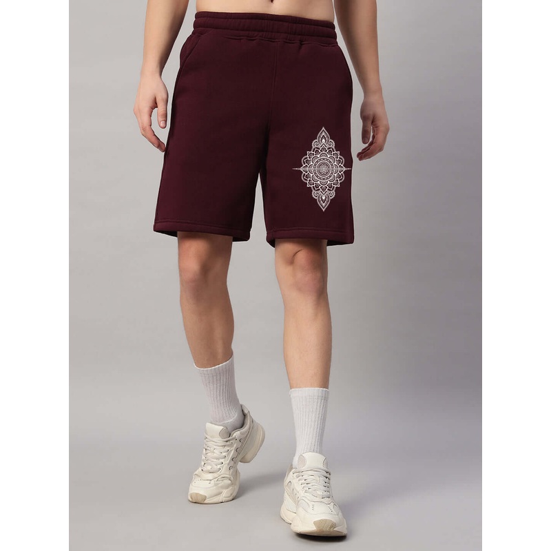 WEARDUDS YANTRA FLEECE SHORTS WINE XS