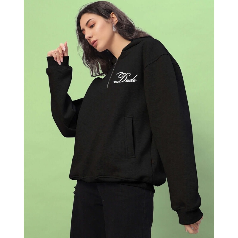 WOMEN AMARILLO FLEECE HOODIE BLACK XS