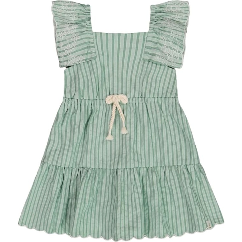Deux par Deux Chambray Dress with Embroidery – Little Girl