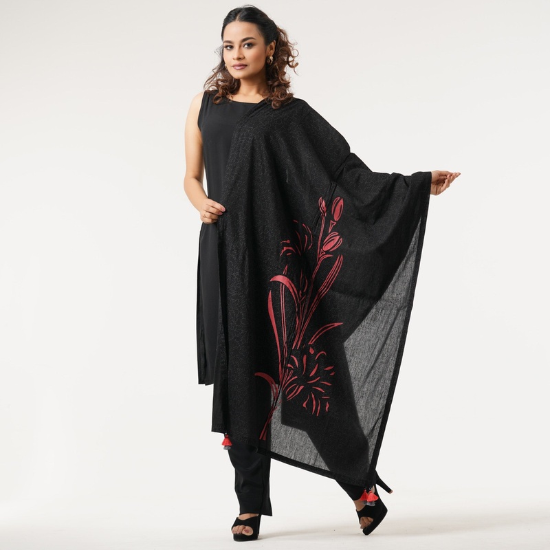 Ethnic Balck Orna 90/95″ Inch BLACK