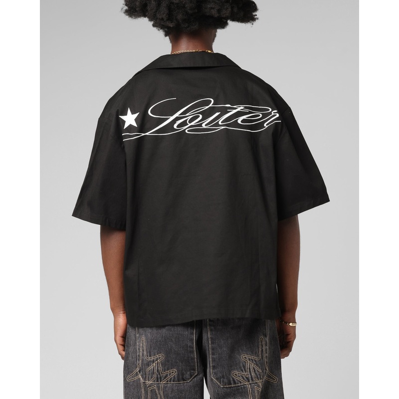 Loiter Daytona Button Up Shirt Black XS