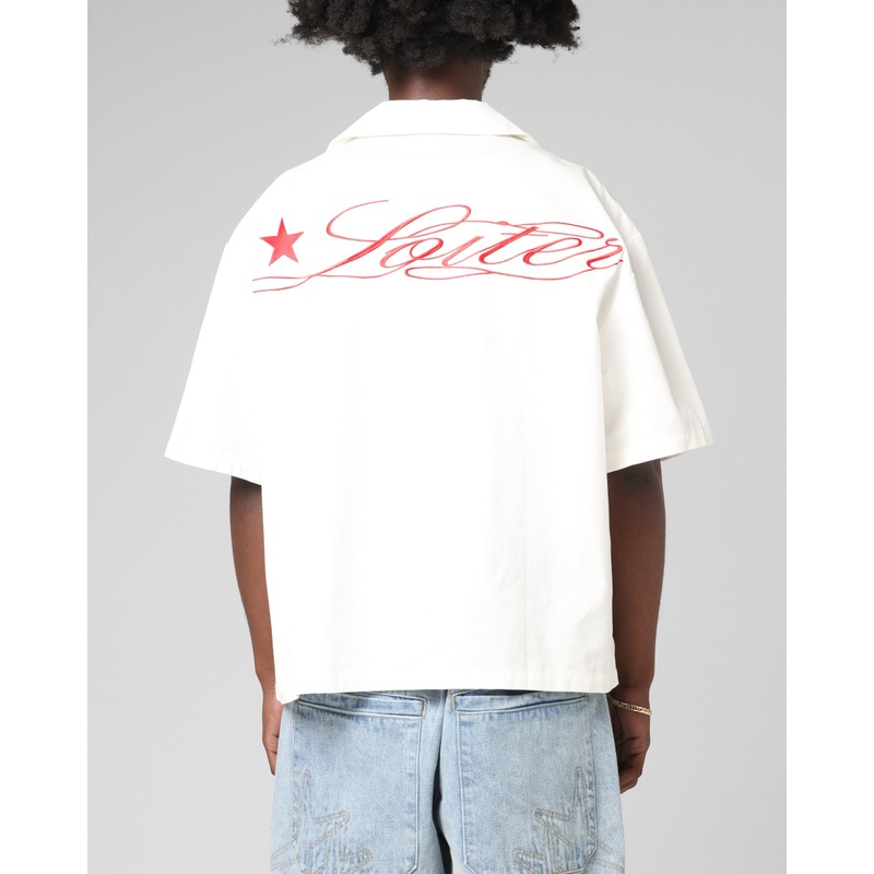 Loiter Daytona Button Up Shirt White XS