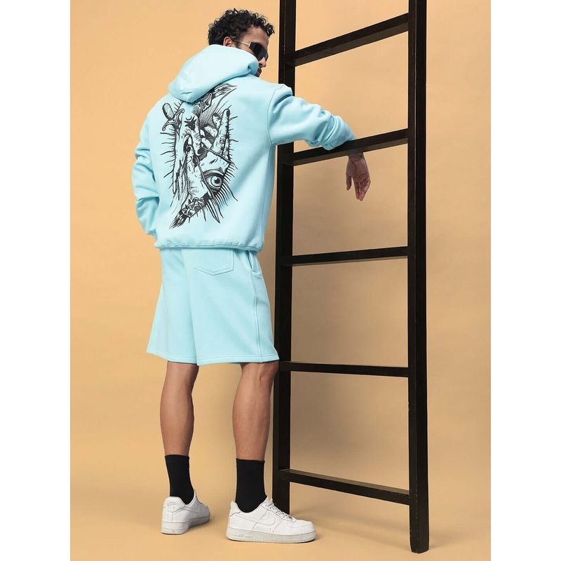 WEARDUDS DEMON FLEECE CO-ORD SKY BLUE XS