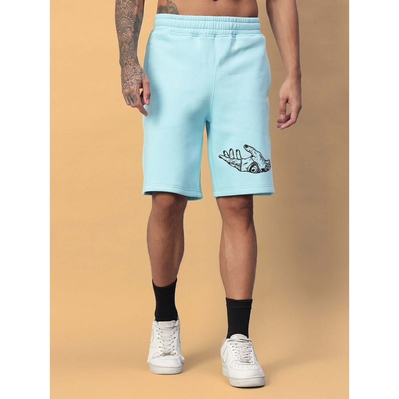 WEARDUDS DEMON FLEECE SHORTS SKY BLUE XS