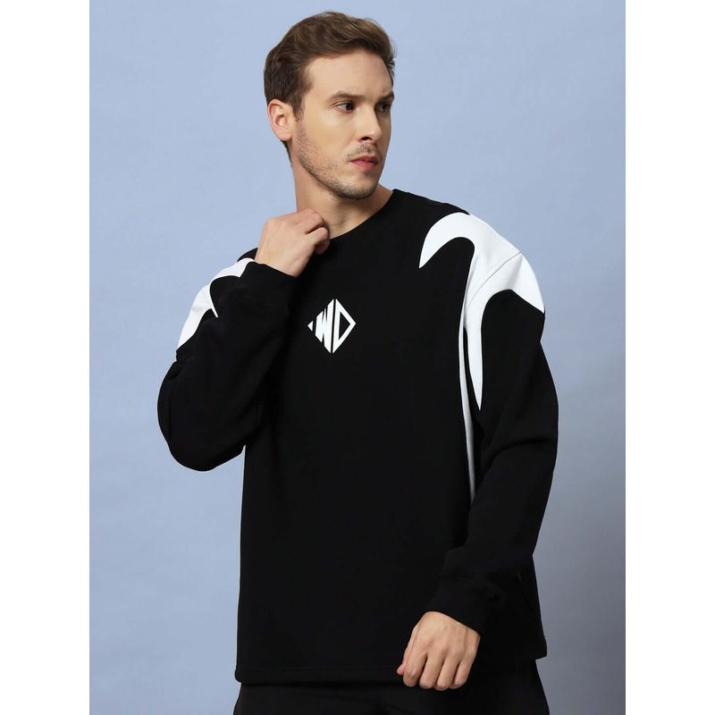 INFINITY SAGA OVERSIZED FLEECE SWEATSHIRT BLACK S