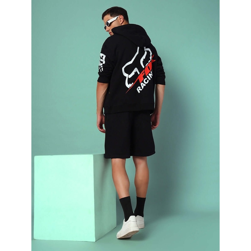 RACING FOX COTTON FLEECE CO-ORD BLACK XS
