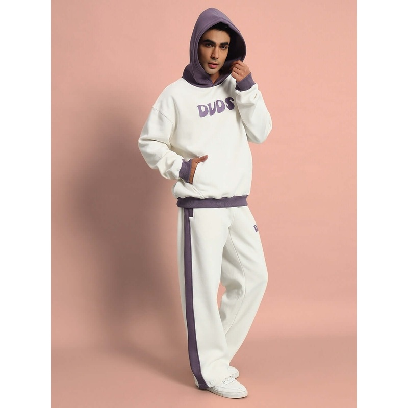 SELF LOVE FLEECE CO-ORD WHITE VIOLET XS