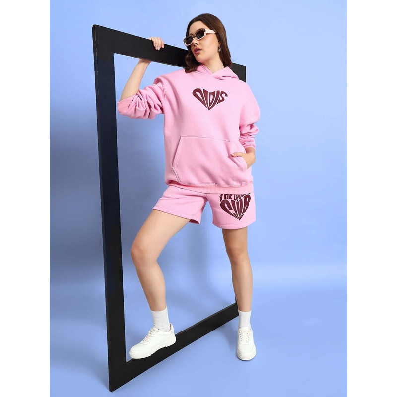 WOMEN LOVERS CLUB FLEECE CO-ORD PINK S