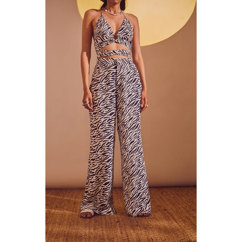 Abstract Print Trouser Black 24 Black