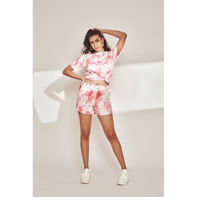 Pink Tie & Dye Shorts 24 Pink