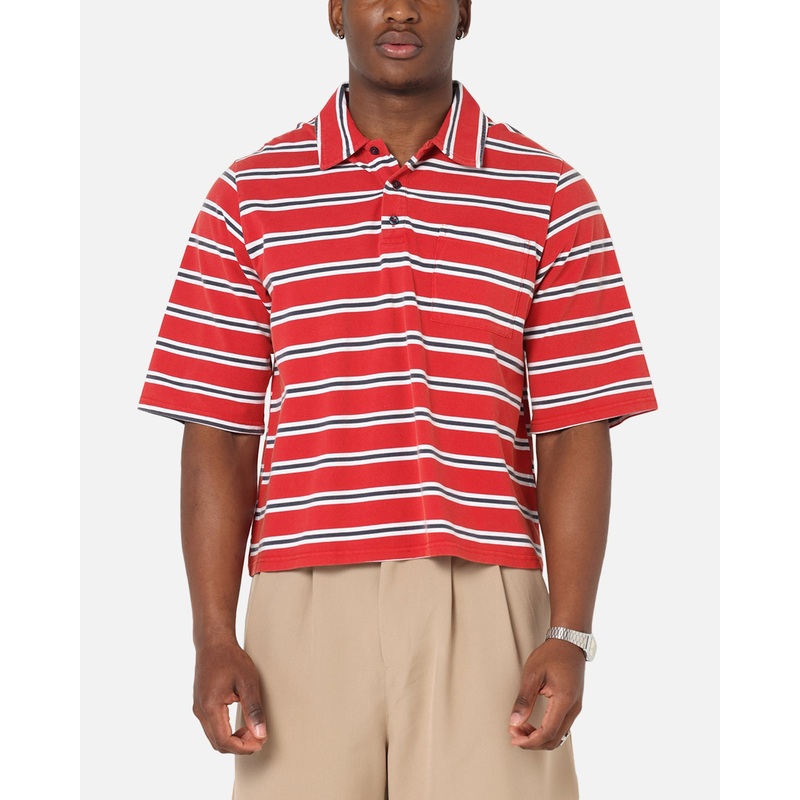 XXIII Striped Polo T-Shirt Red Stripe S