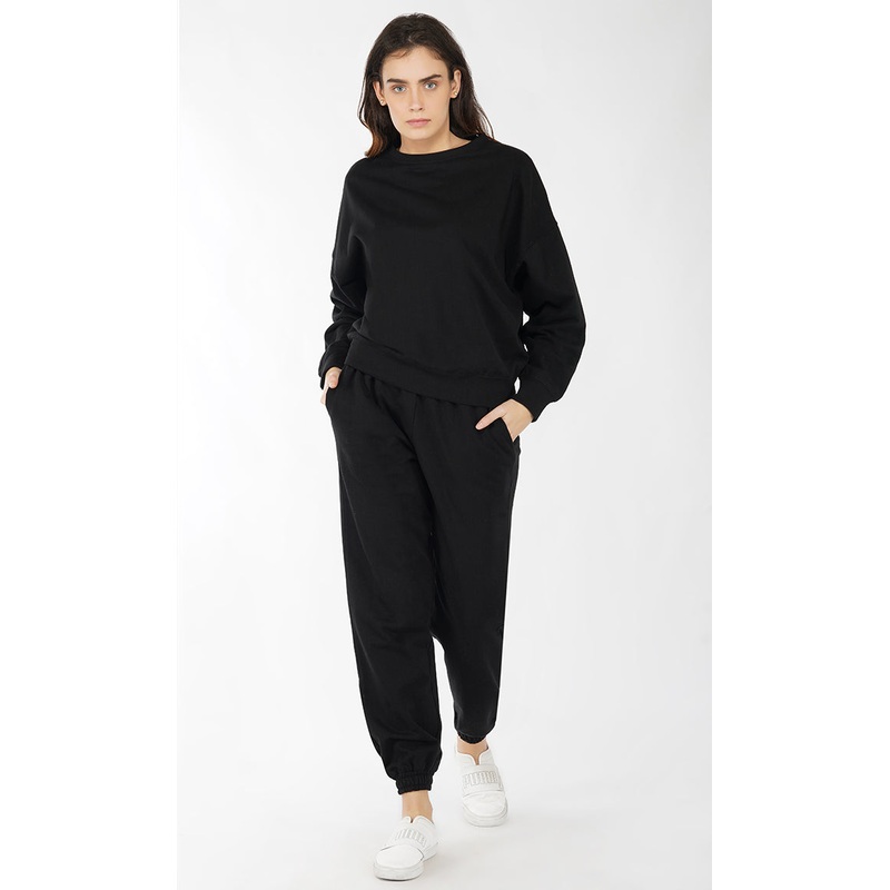 Black Soft Touch Cotton Fleece Joggers XS/S Black