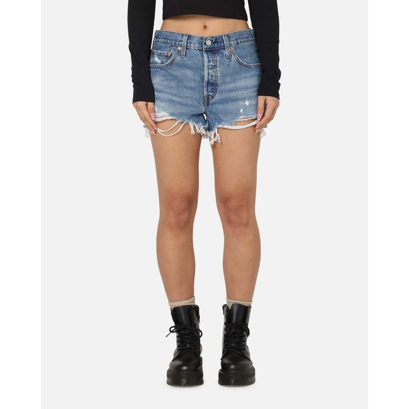 Levi Strauss And Co Women’s 501 Original Denim Shorts Blue 24