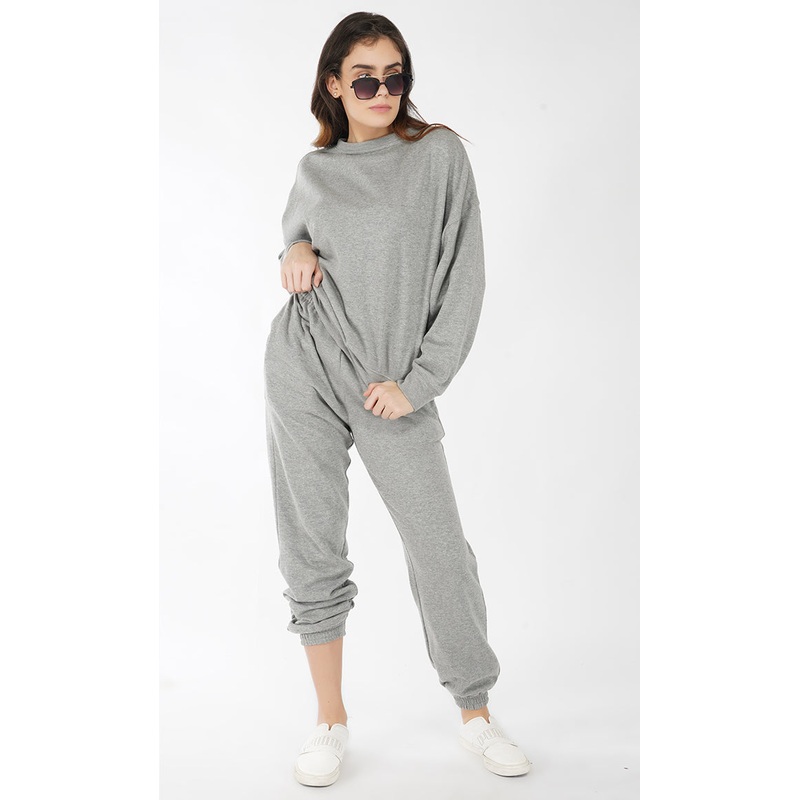 Grey Soft Touch Cotton Fleece Joggers XS/S Grey