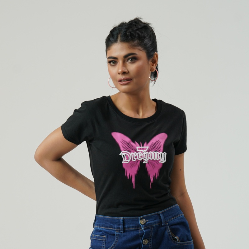 Womens Black T-shirt S BLACK