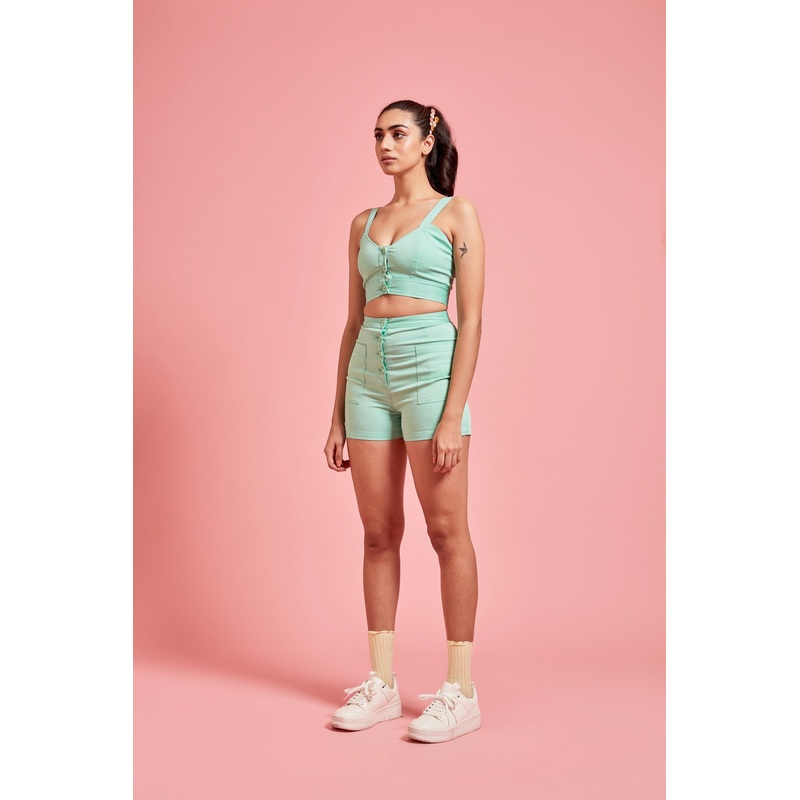 Mint Green Summer Shorts 24 Green