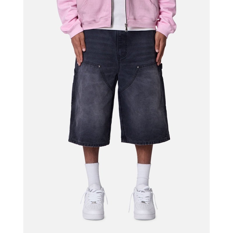 MNML Ultra Baggy Carpenter Shorts Washed Black 28