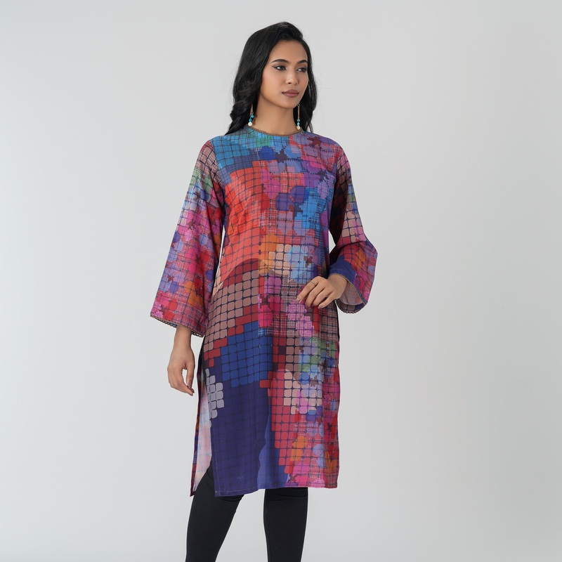 Womens Lace Kurti S MULTI COLOR