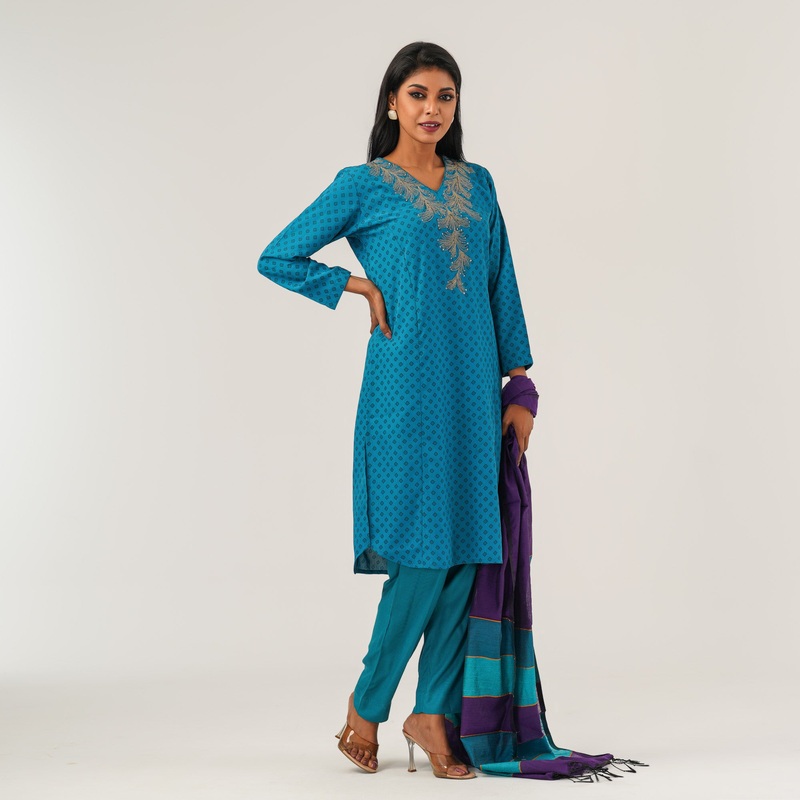 Womens Teal Three Pieces Set S TEAL