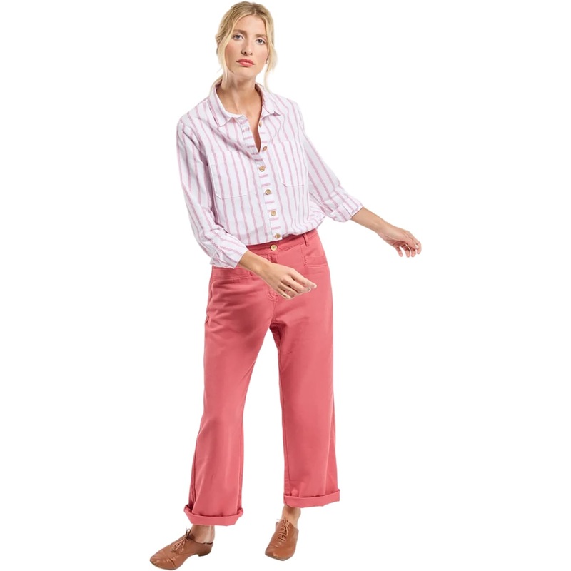 Armor Lux Striped Cotton and Linen Shirt – Women’s