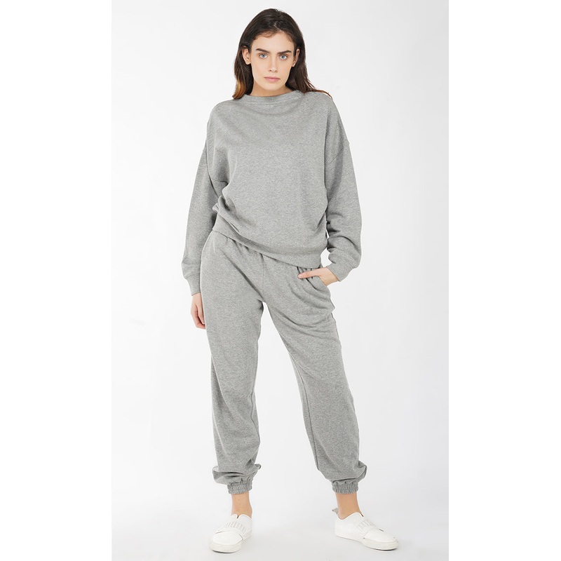 Grey Oversized Sweatshirt and Joggers Set XS/S XS/S Grey
