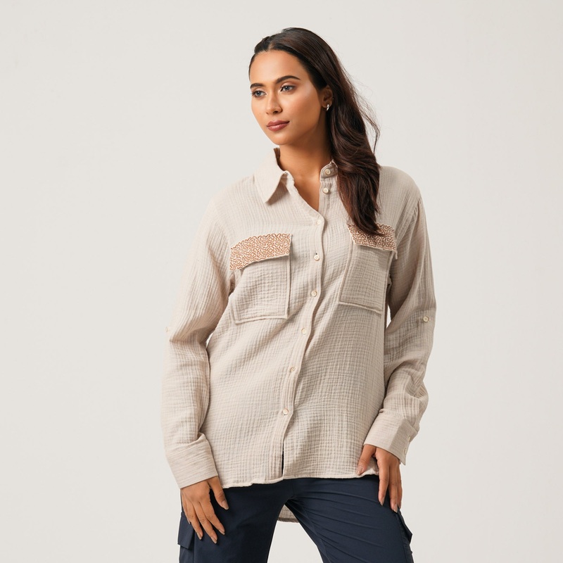 Womens Cream Shirt S CREAM