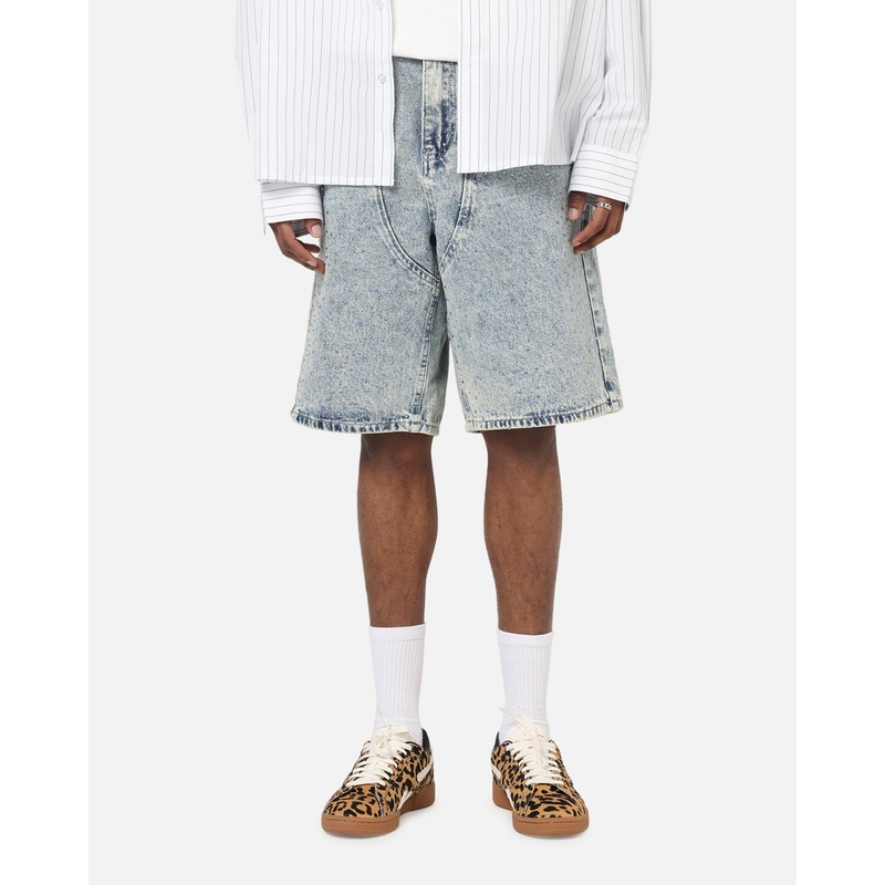 XXIII Diamond Buckle Back Jorts Blue Stonewash 28