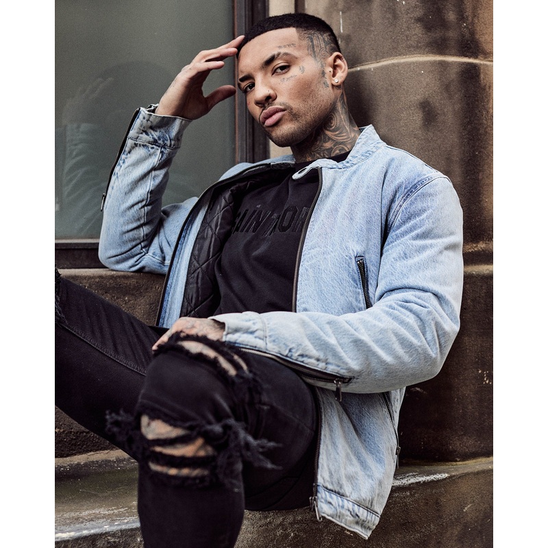 Saint Morta Cremallera Denim Jacket Bleach Blue S