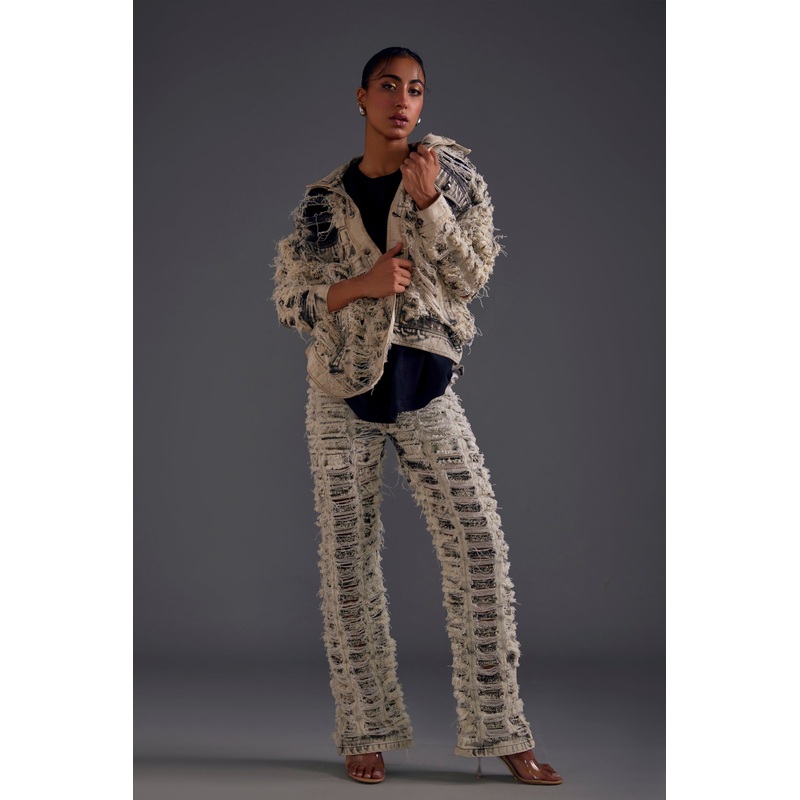 Black Distressed Denim Jeans 24 Black