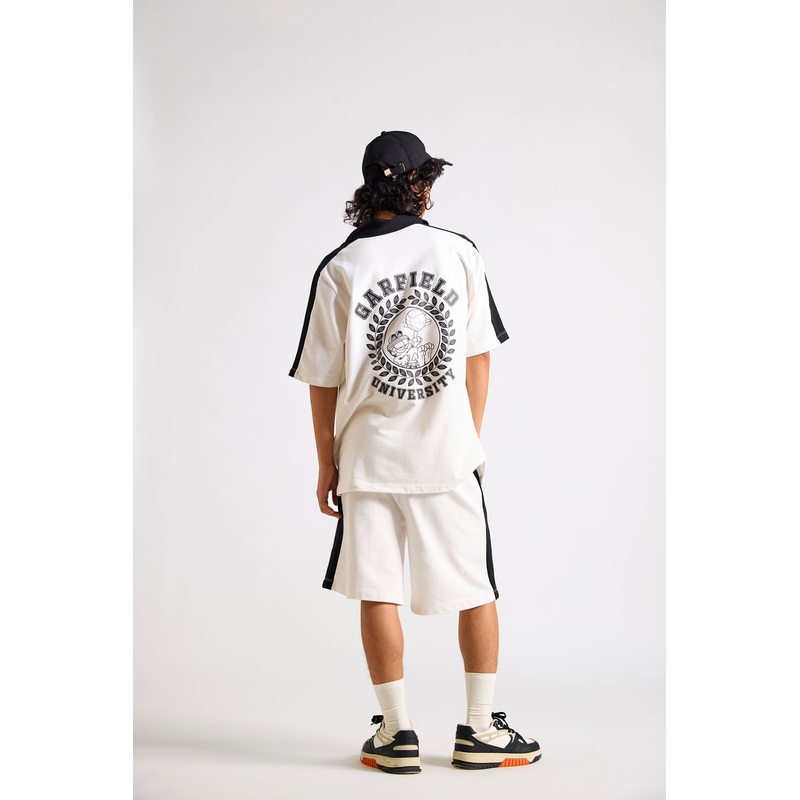 Garfield:1978 University Men’s Oversized Polo T-shirt XS White