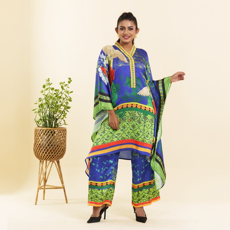 Womens Kaftan- Multi Print 2 L MULTI PRINT 2