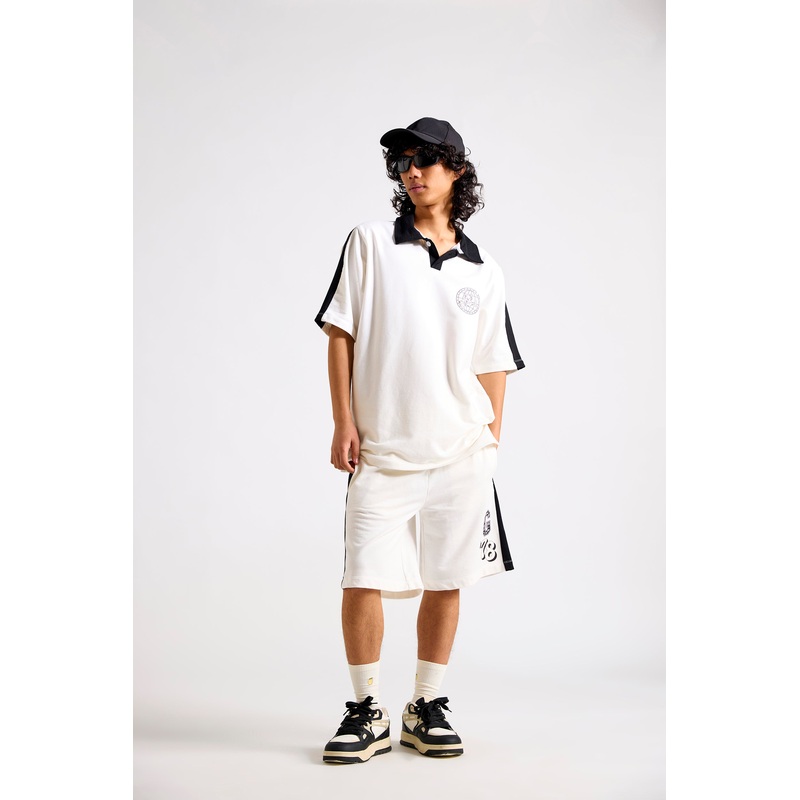 Garfield:1978 University Men’s Polo T-Shirt and Shorts Set XS 26 White