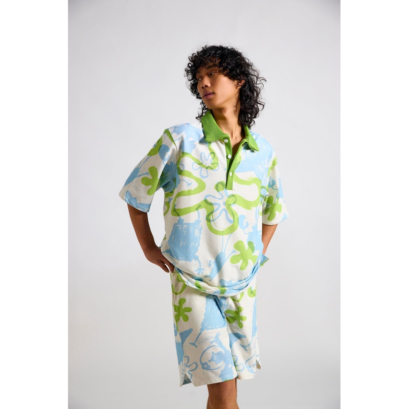 Spongebob Printed Men’s Polo T-shirt XS White