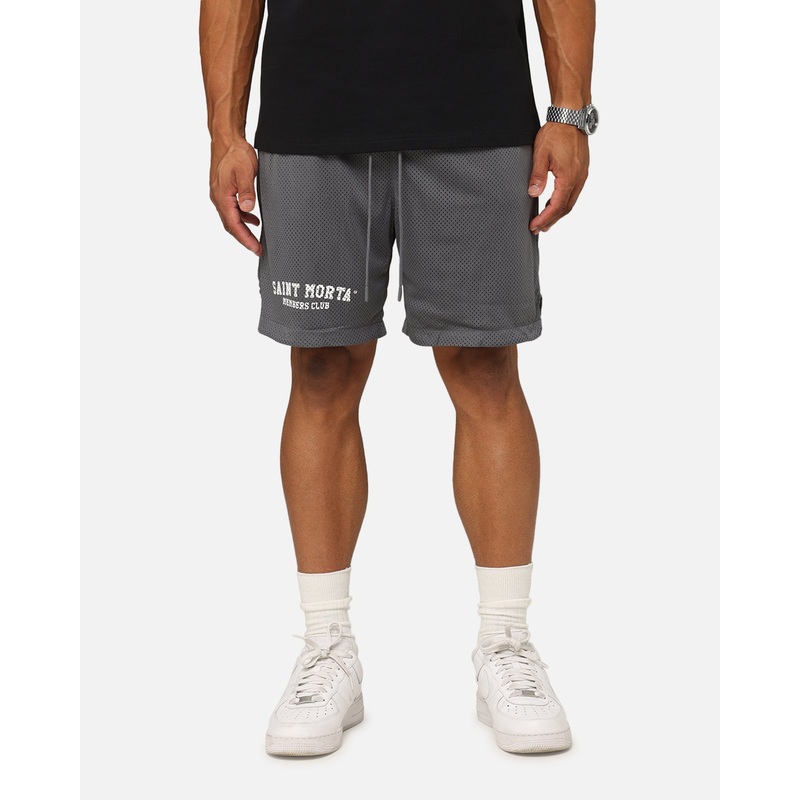 Saint Morta Members Club Mesh Shorts Dark Grey S