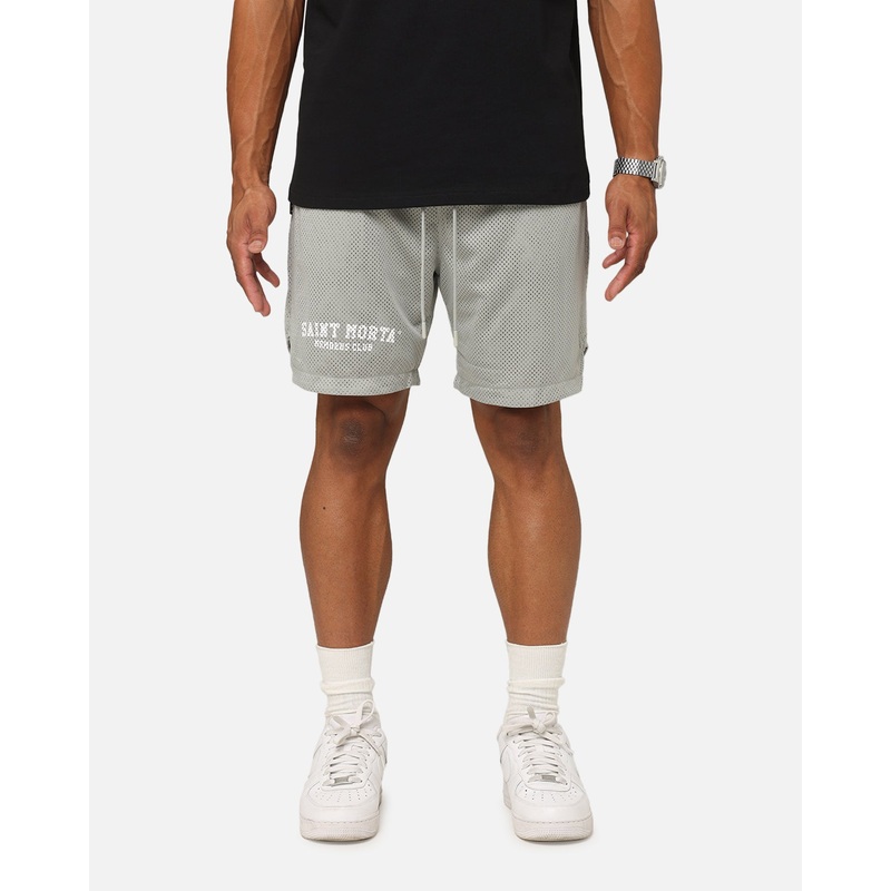 Saint Morta Members Club Mesh Shorts Light Grey S