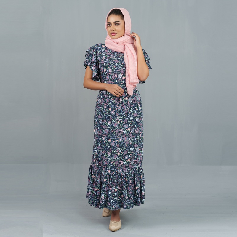 Womens Dress- Blue/Pink 2XL BLUE/PINK