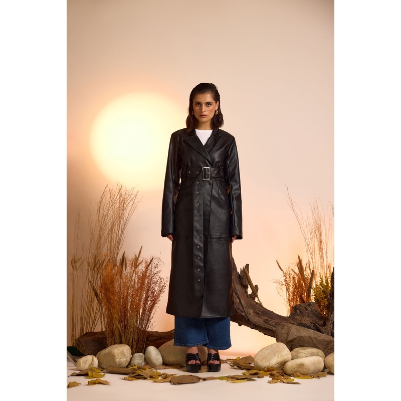 5-in-1 Convertible Trench Coat XS Black