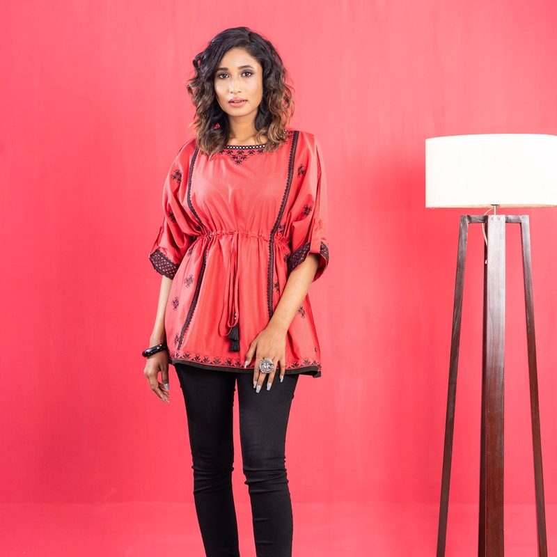 Womens Tops- Cherry Red 2XL CHERRY RED