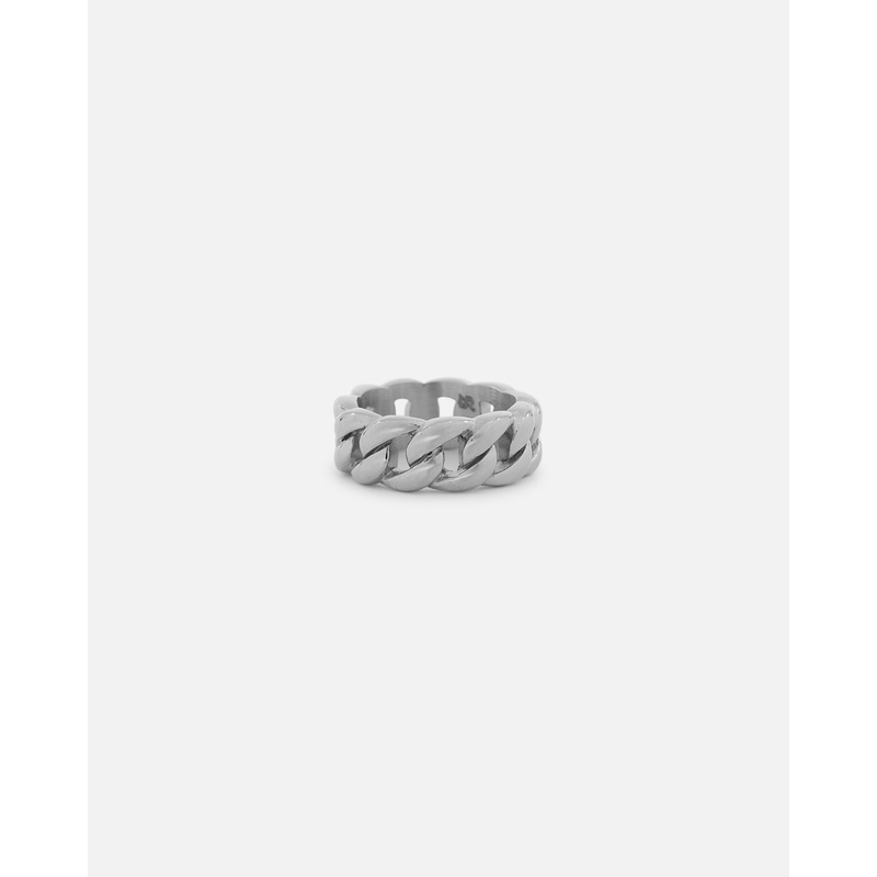 Saint Morta Cuban Ring White Gold 8