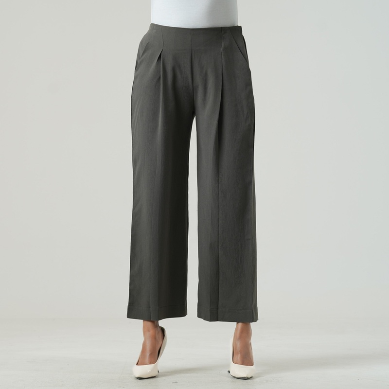 Womens Grey Crepe Bottom S GREY