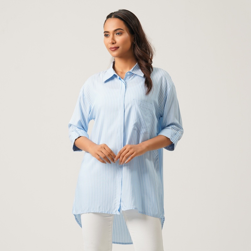 Womens Sky Blue Shirt S SKY BLUE