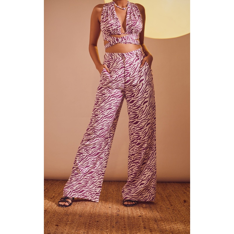 Abstract Print Trouser Lavender 24 Lavender