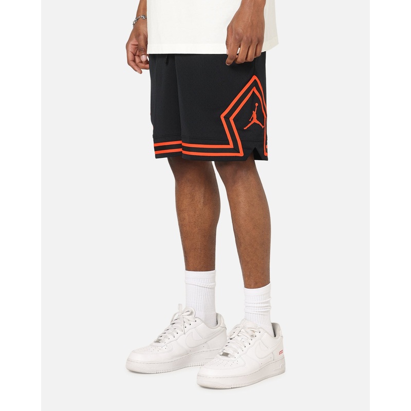 Jordan Dri-FIT Mesh Diamond Shorts Black/Orange S