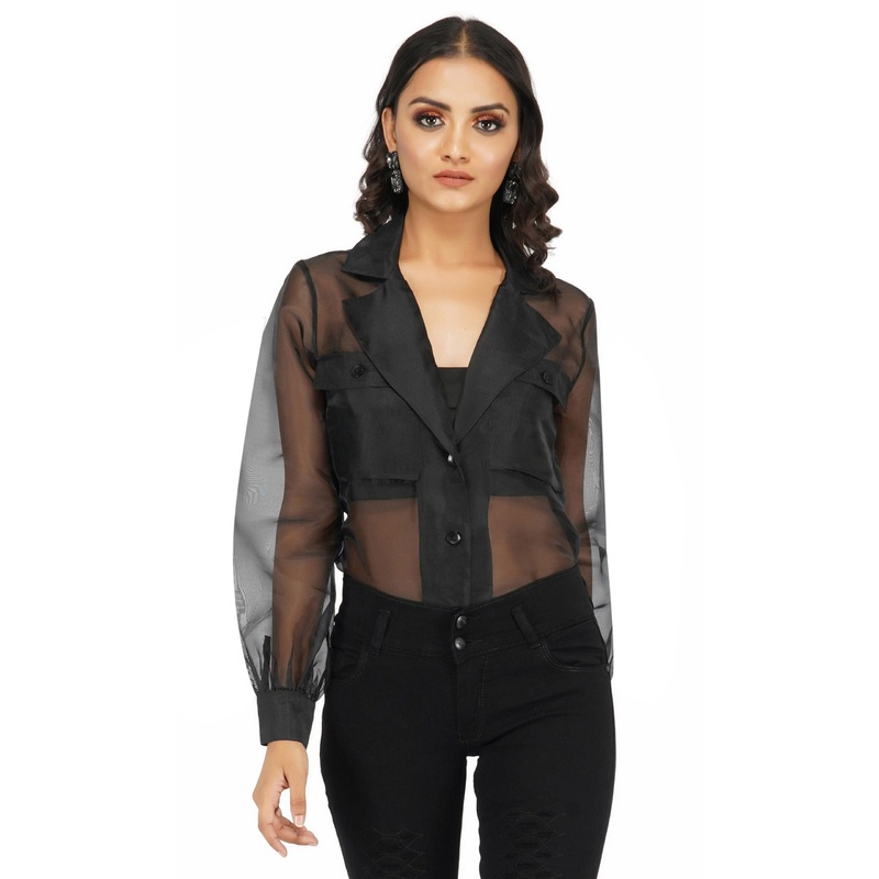 Transparent Nylon Jacket XS Black