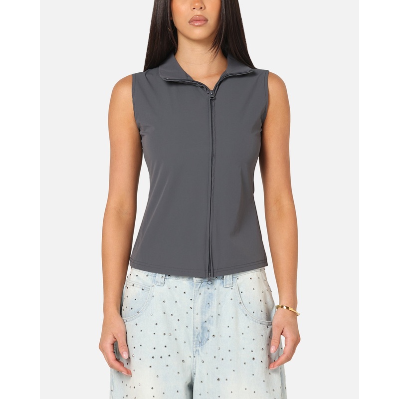 XXIII Women’s Asymmetric Zip Top Grey XS